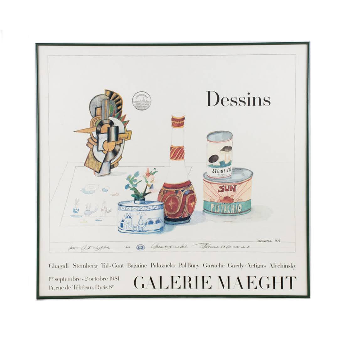 Galerie Maeght Saul Steinberg Signed Exhibition Poster (1 of 9)