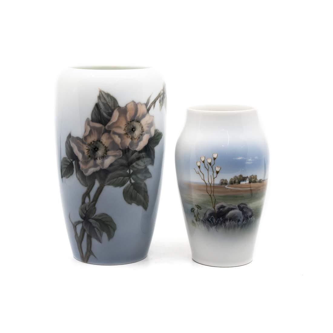 Two Royal Copenhagen Decorative Porcelain Vases (1 of 7)