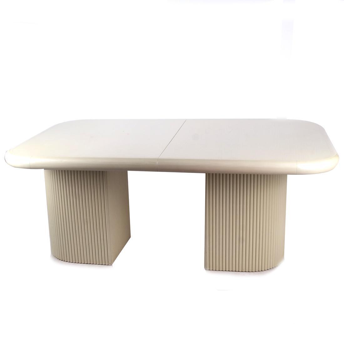 Modern Oak Reed-Form Dining Table (1 of 7)