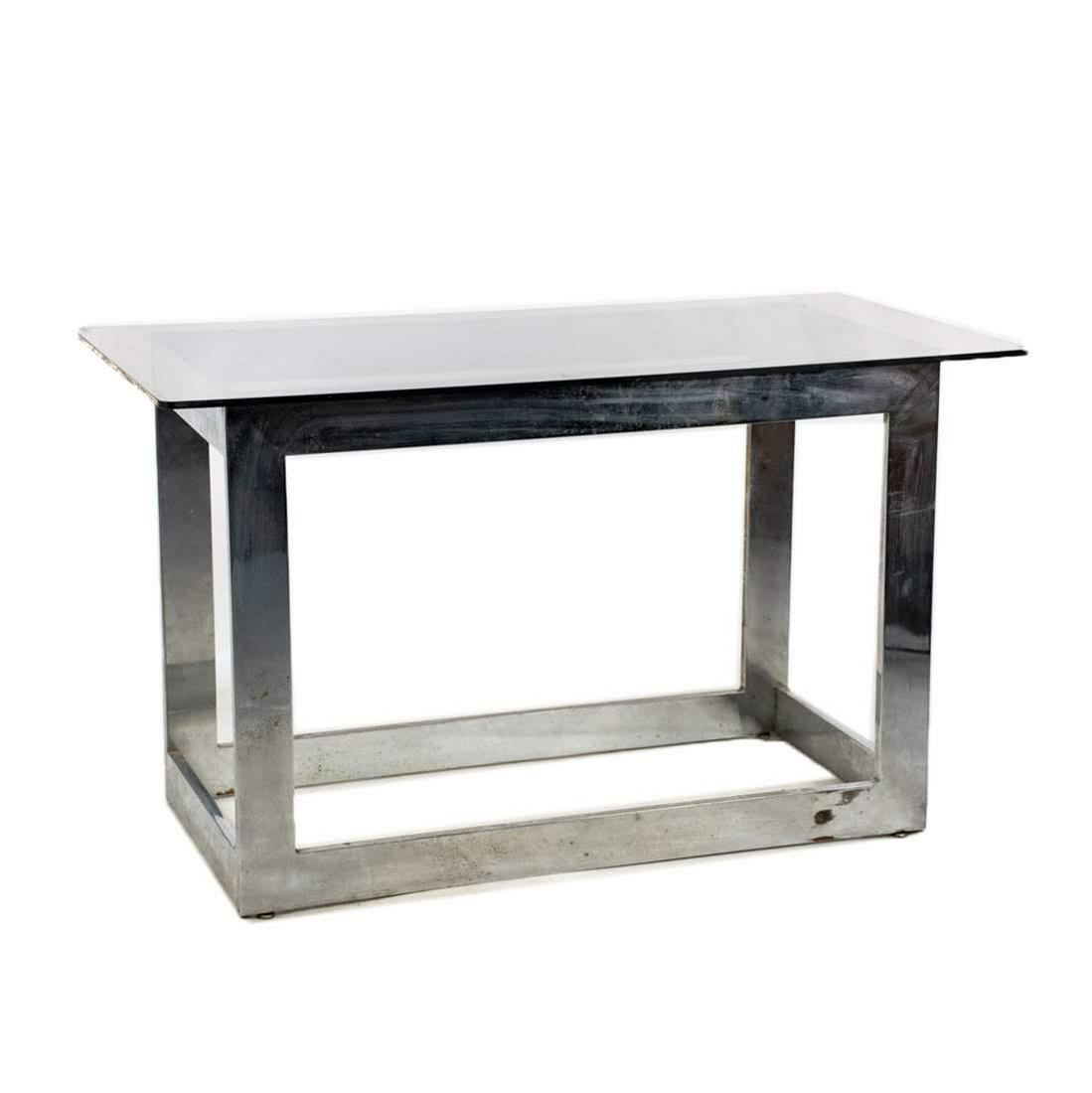 Smoked Glass and Chrome Base Table (1 of 12)