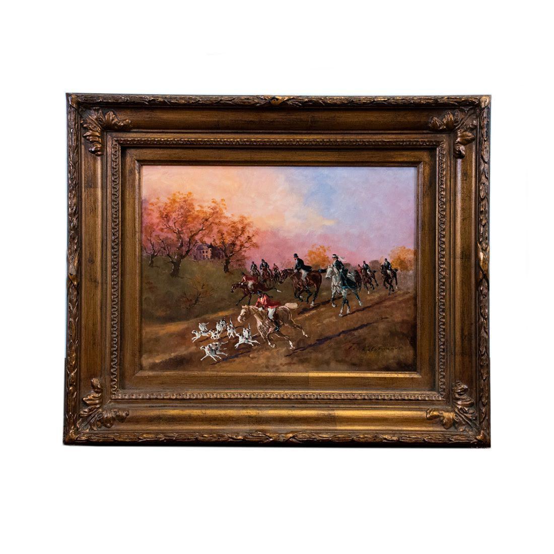 J. Colomanus O/C Hunt Scene (1 of 3)