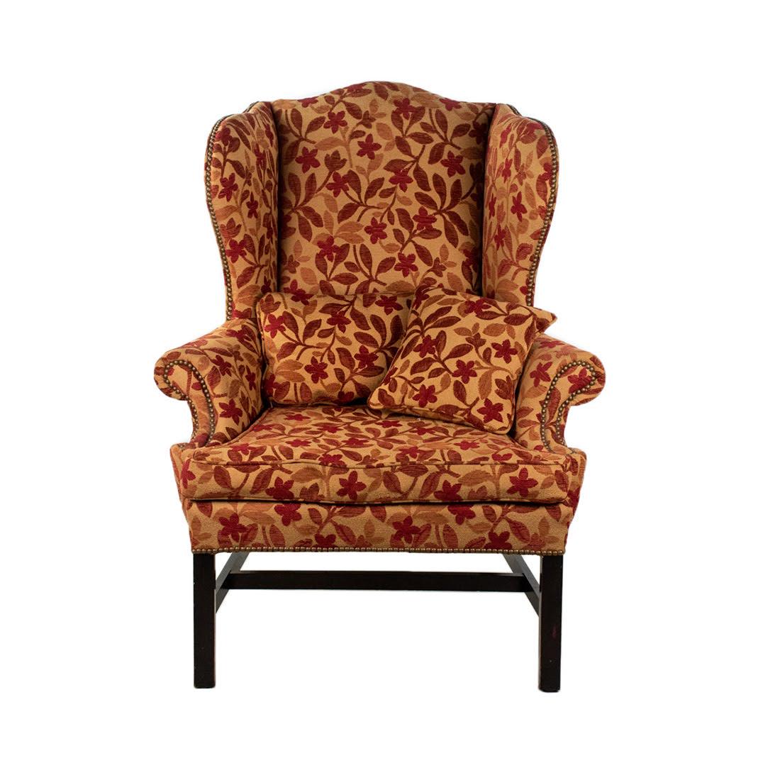 Ralph Lauren Floral Upholstered Wing Back Chair (1 of 10)
