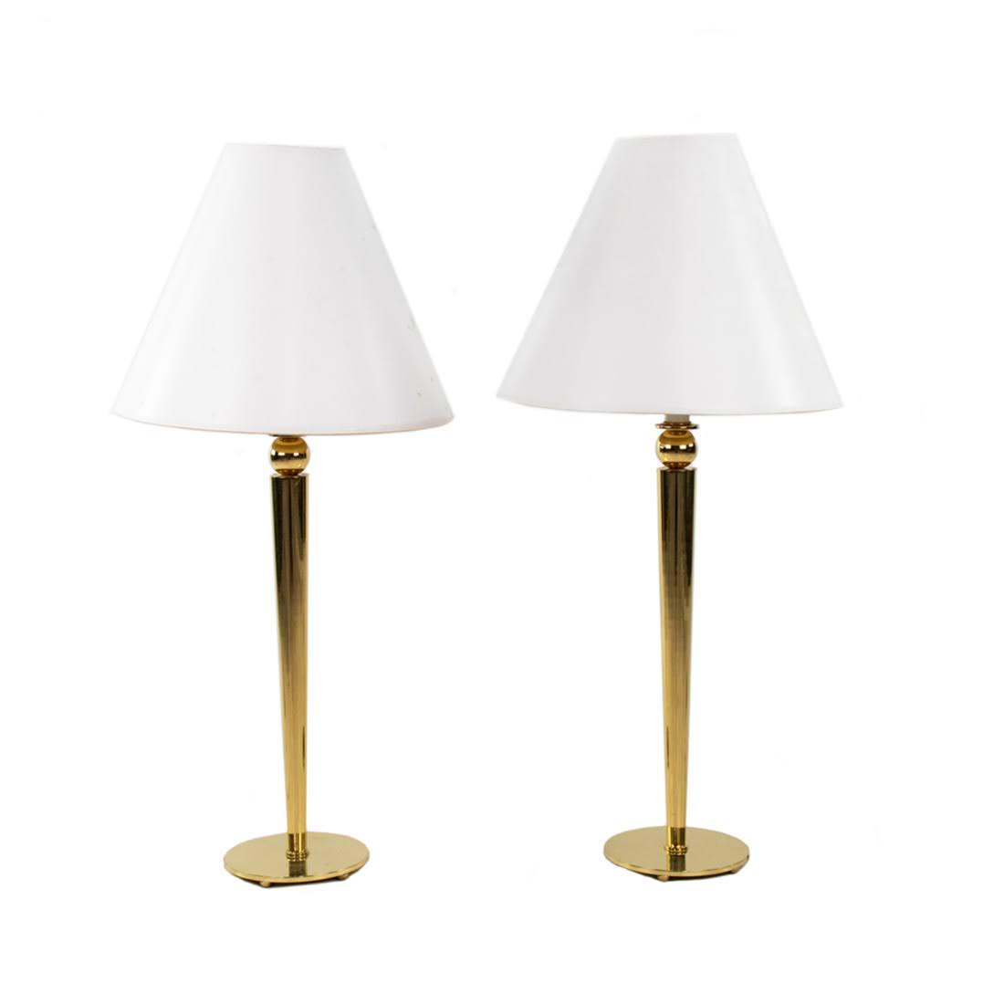 Pair of Nessen Lighting Brass Table Lamps (1 of 10)