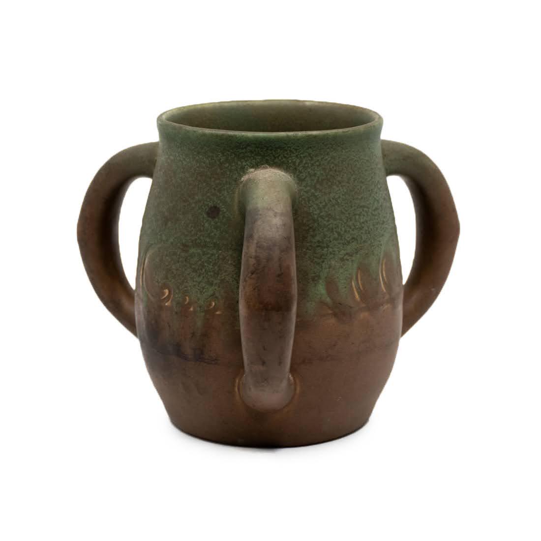 Green & Brown Rookwood Pottery 3 Handled Vase #659 (1 of 9)