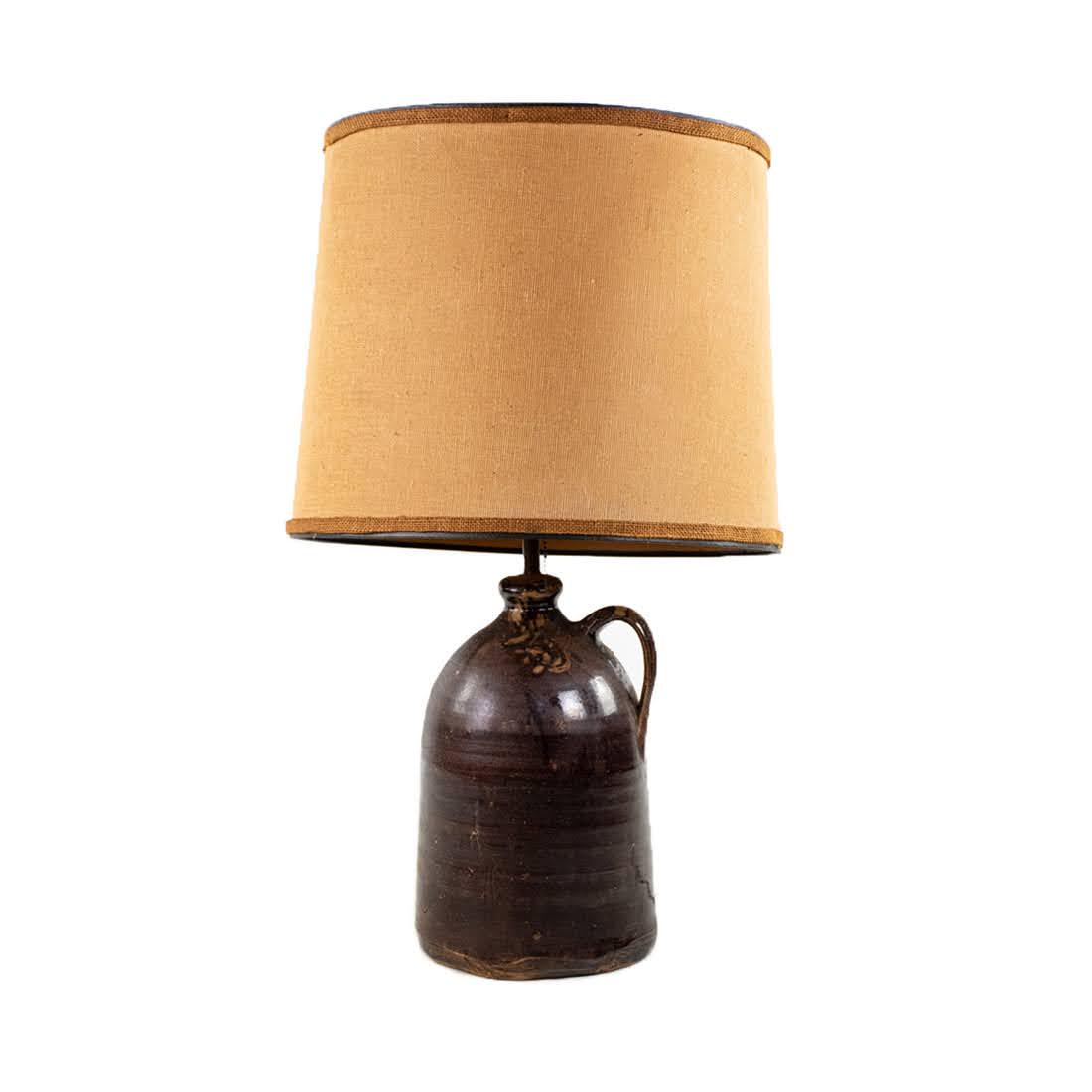 Vintage Handled Stoneware Growler/Moonshine Jug  Lamp (1 of 7)