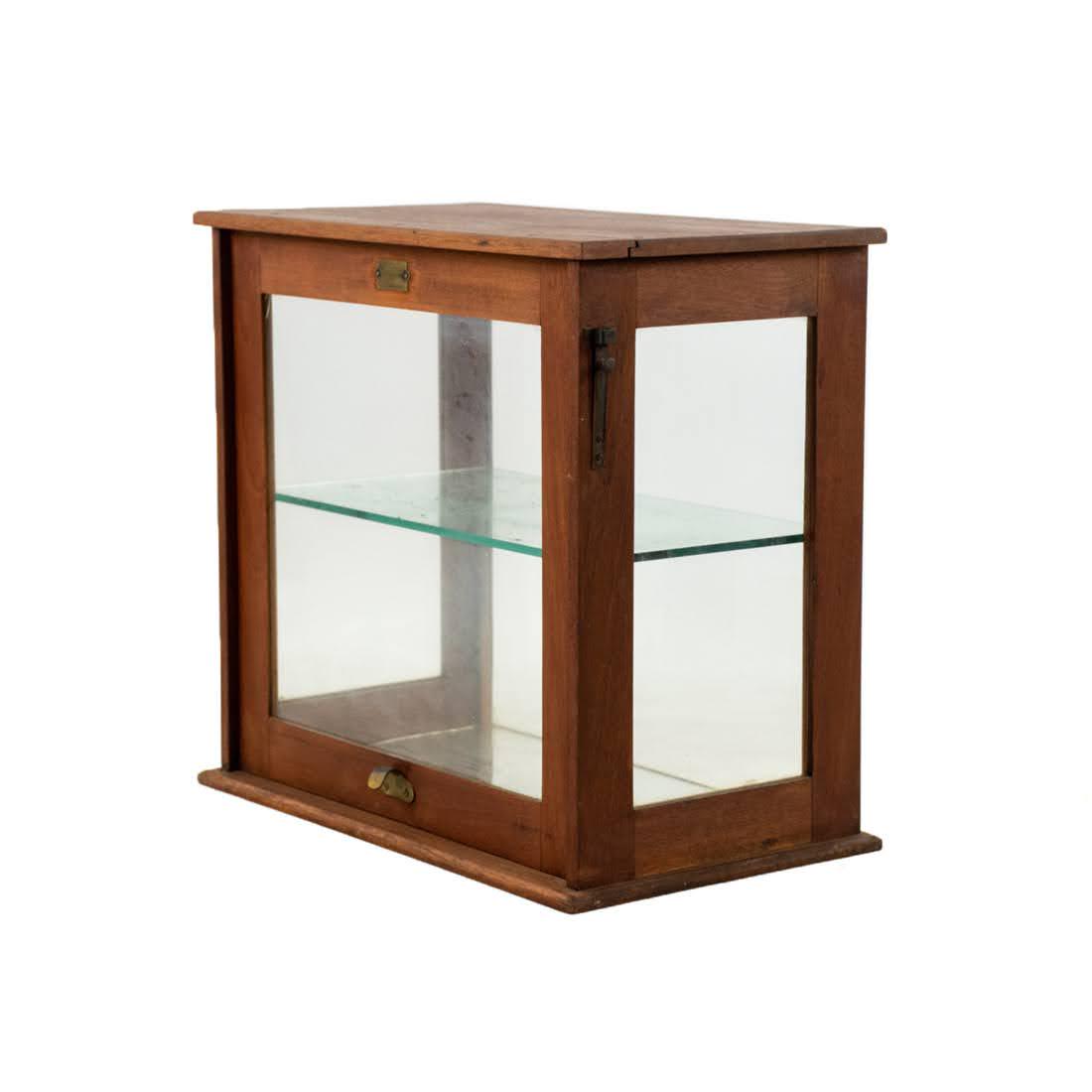 Small Wood & Glass Thompson & McGregor Display Cabinet (1 of 7)
