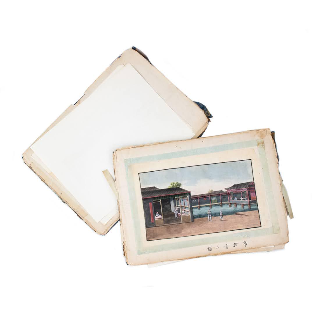 19th C Qing Chinese W/C Pottery Making Album - Set of 7 (1 of 20)