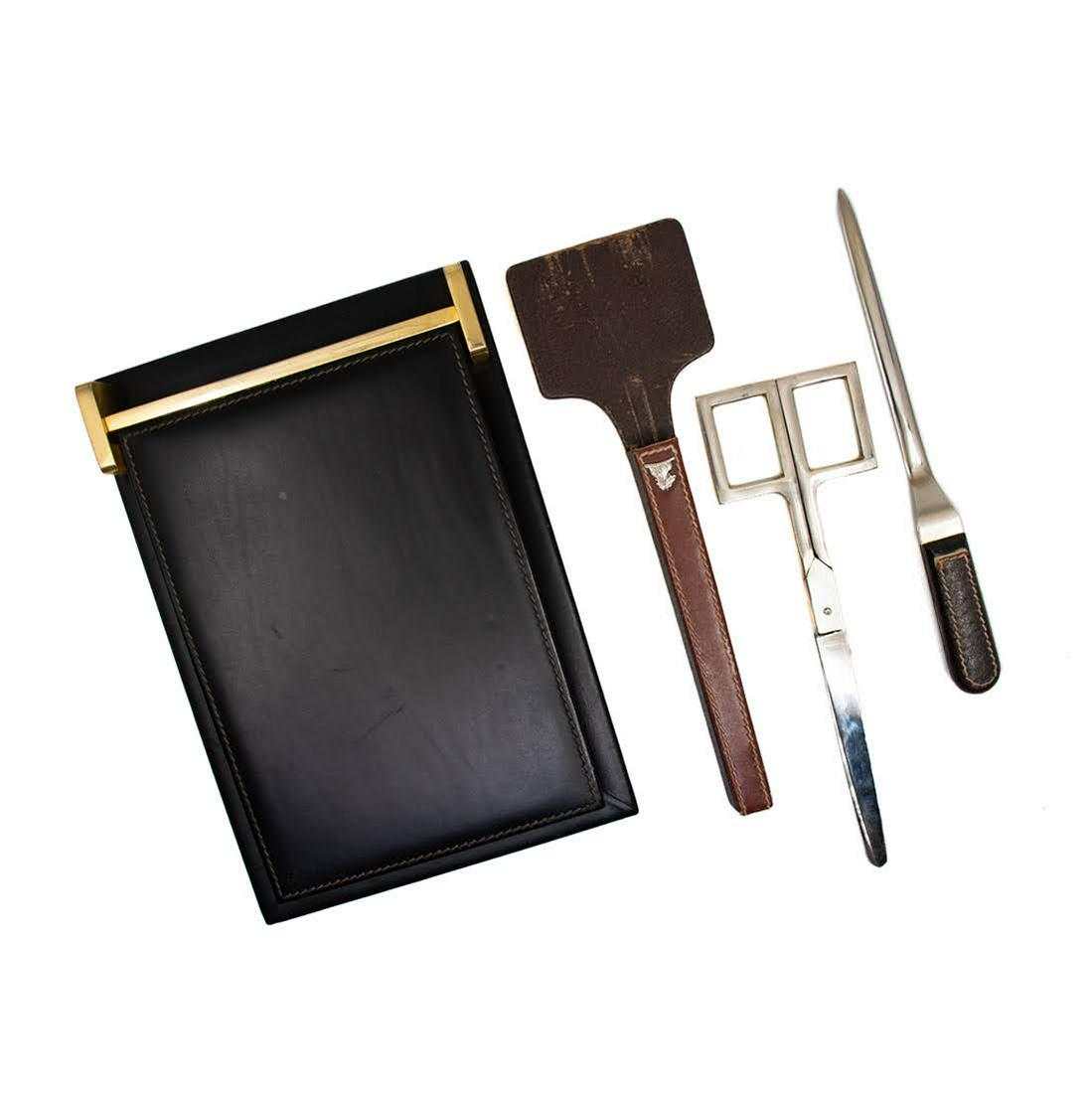 Vintage Mark Cross Leather Desk Accessories (1 of 10)