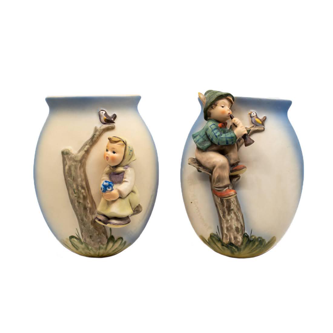 Goebel Hummel Boy Vase 360/B and Girl Vase 360/C (1 of 8)