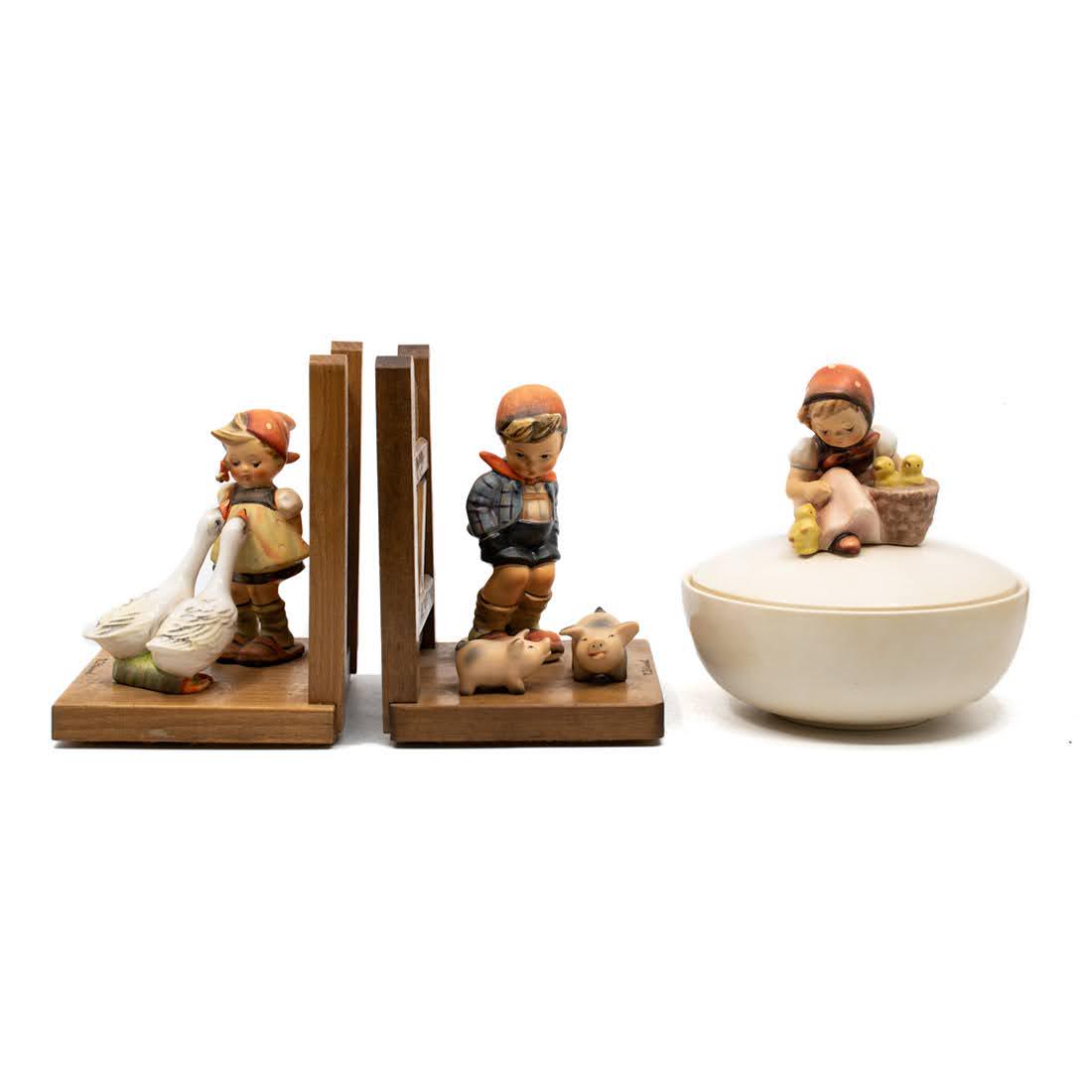 Goebel Hummel Farm Boy 60A and Goose Girl 60B Bookends (1 of 14)