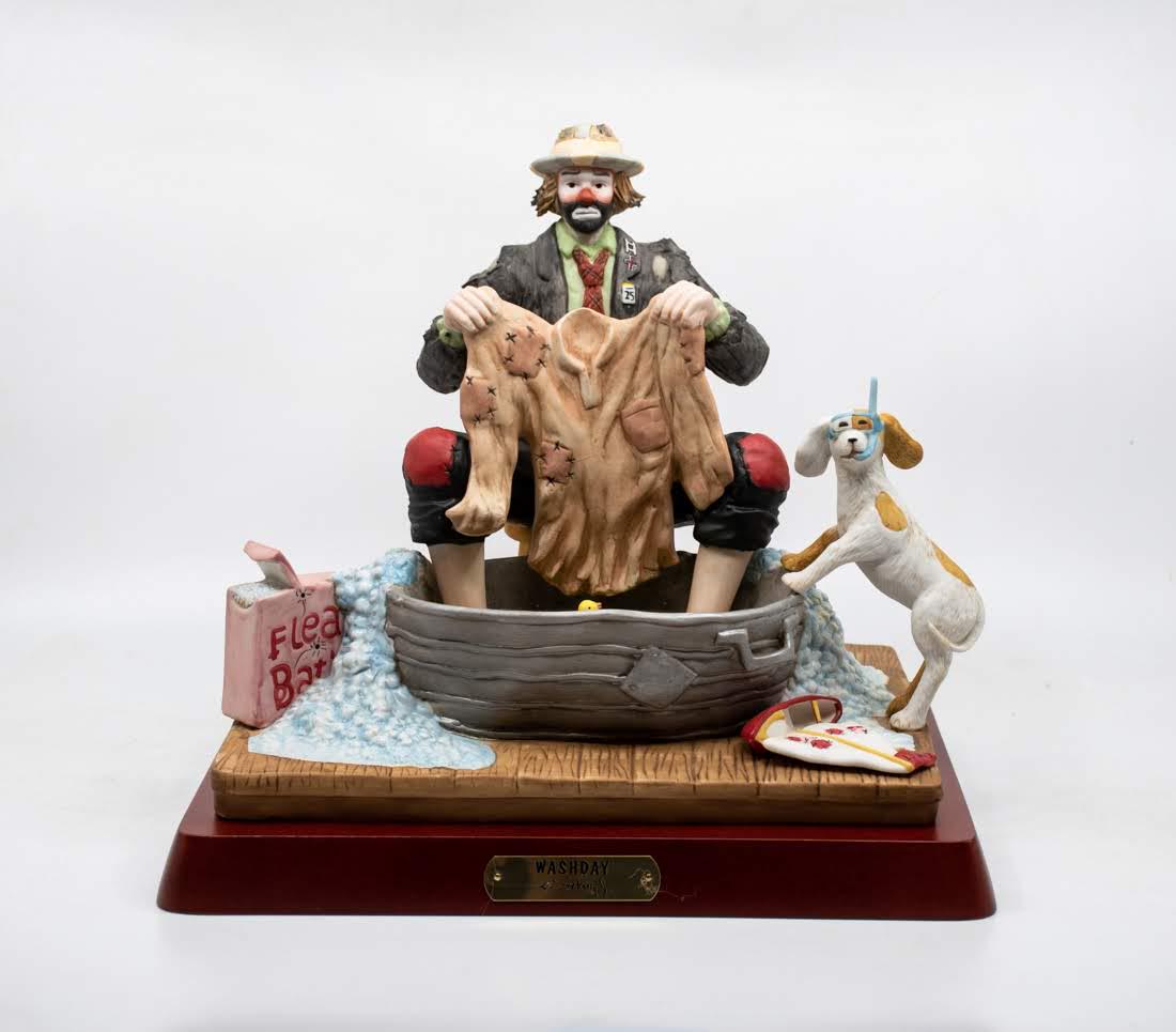 Emmett Kelly Jr Clown Block Set "Wash Day" (1 of 5)