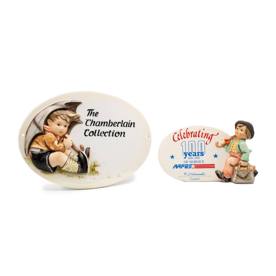 Goebel Hummel Dealer Plaque 187 and Umbrella Boy Door (1 of 7)