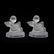 M.I. Hummel Avon Pair of Crystal Candlestick Holders