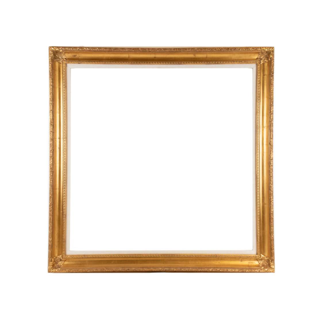 Large Ornate Gilt Carved Wood and Linen Frame (1 of 5)