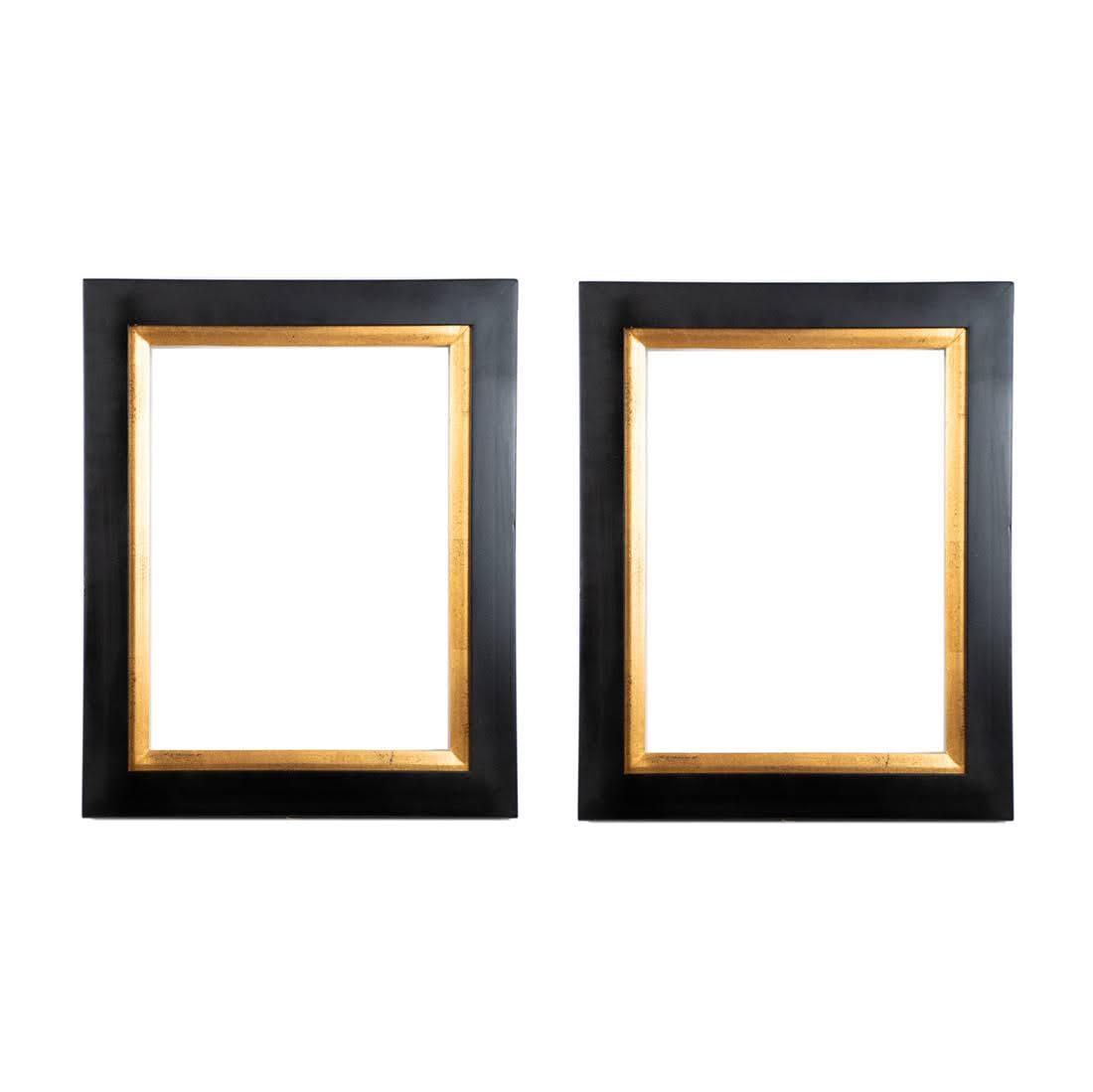 Pair of Black and Gold Tone Wood Frames (1 of 4)