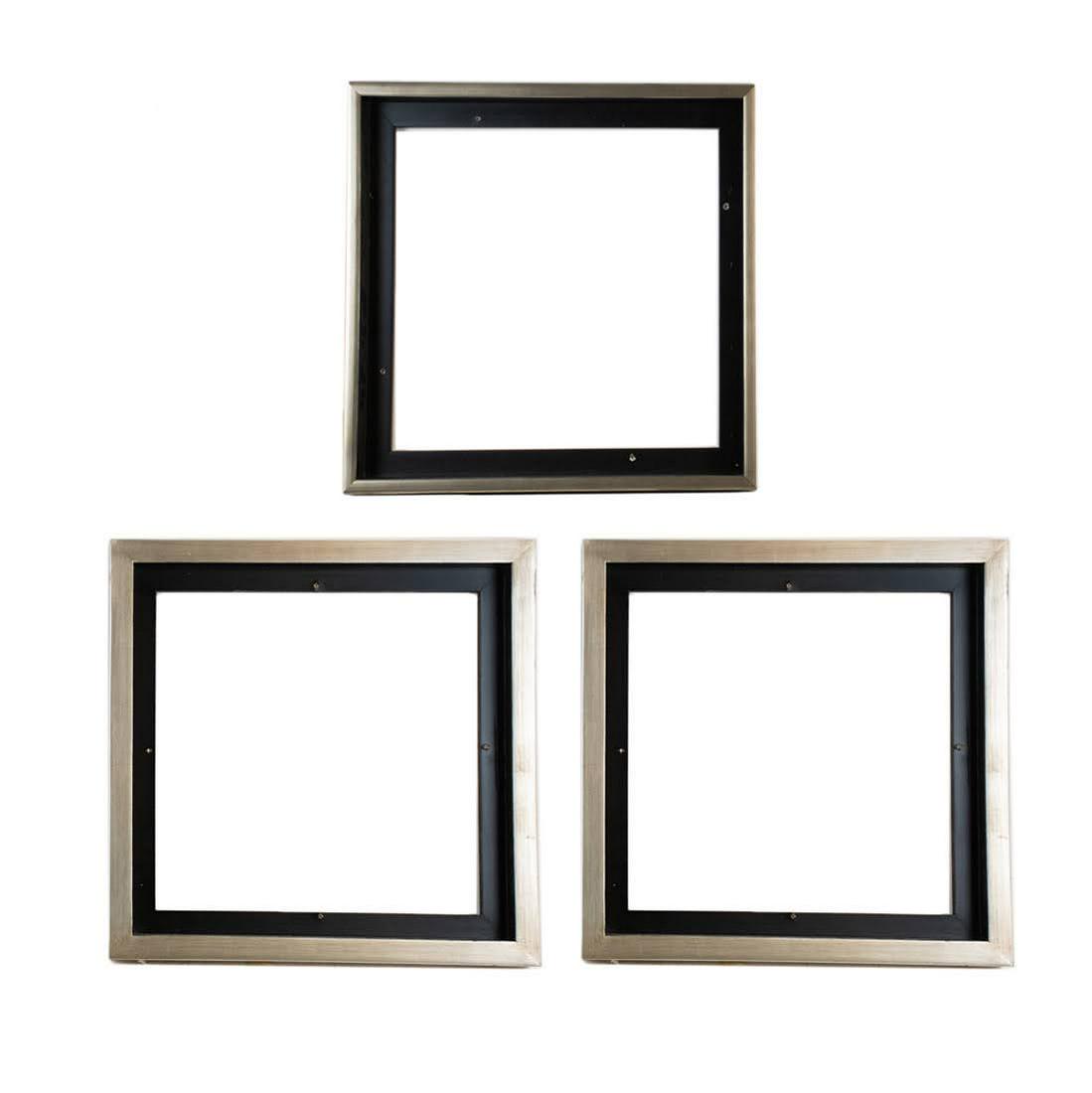 Group of 3 Silver Square Wood Frames (1 of 7)