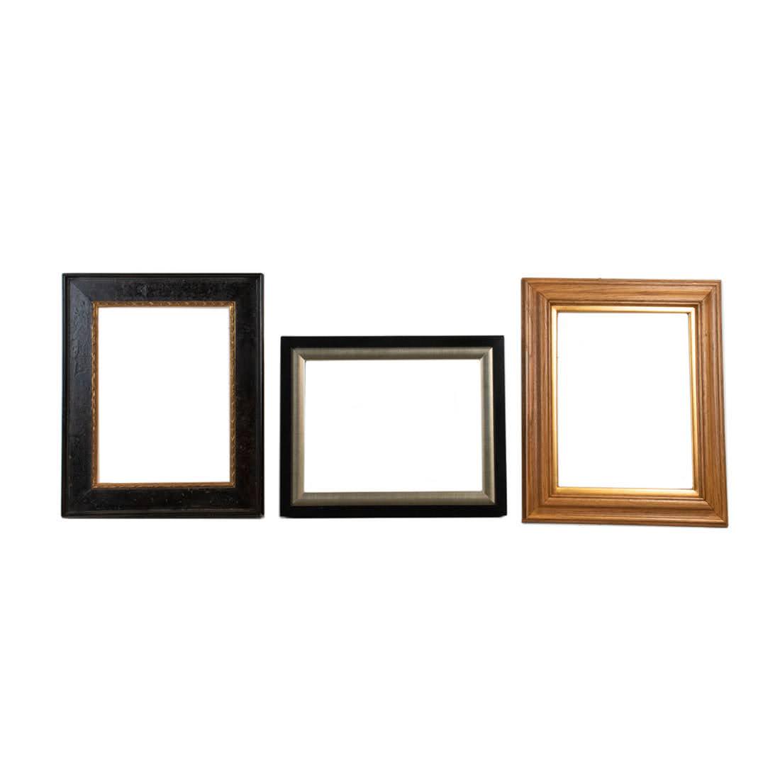 Group of 3 Black and Wood Frames (1 of 7)