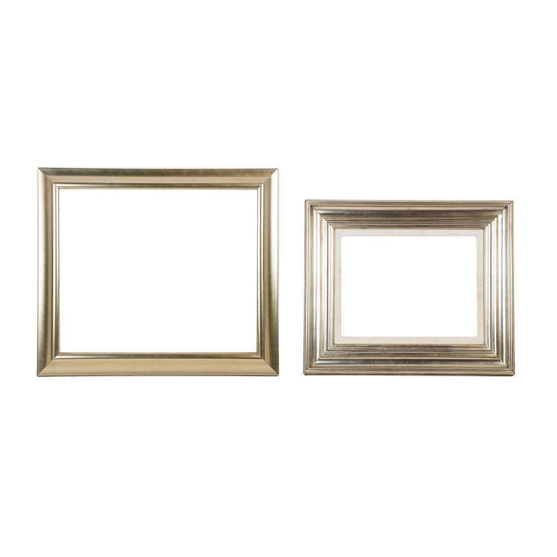 Group of 2 Silver Tone Horizontal Wood Frames (1 of 6)