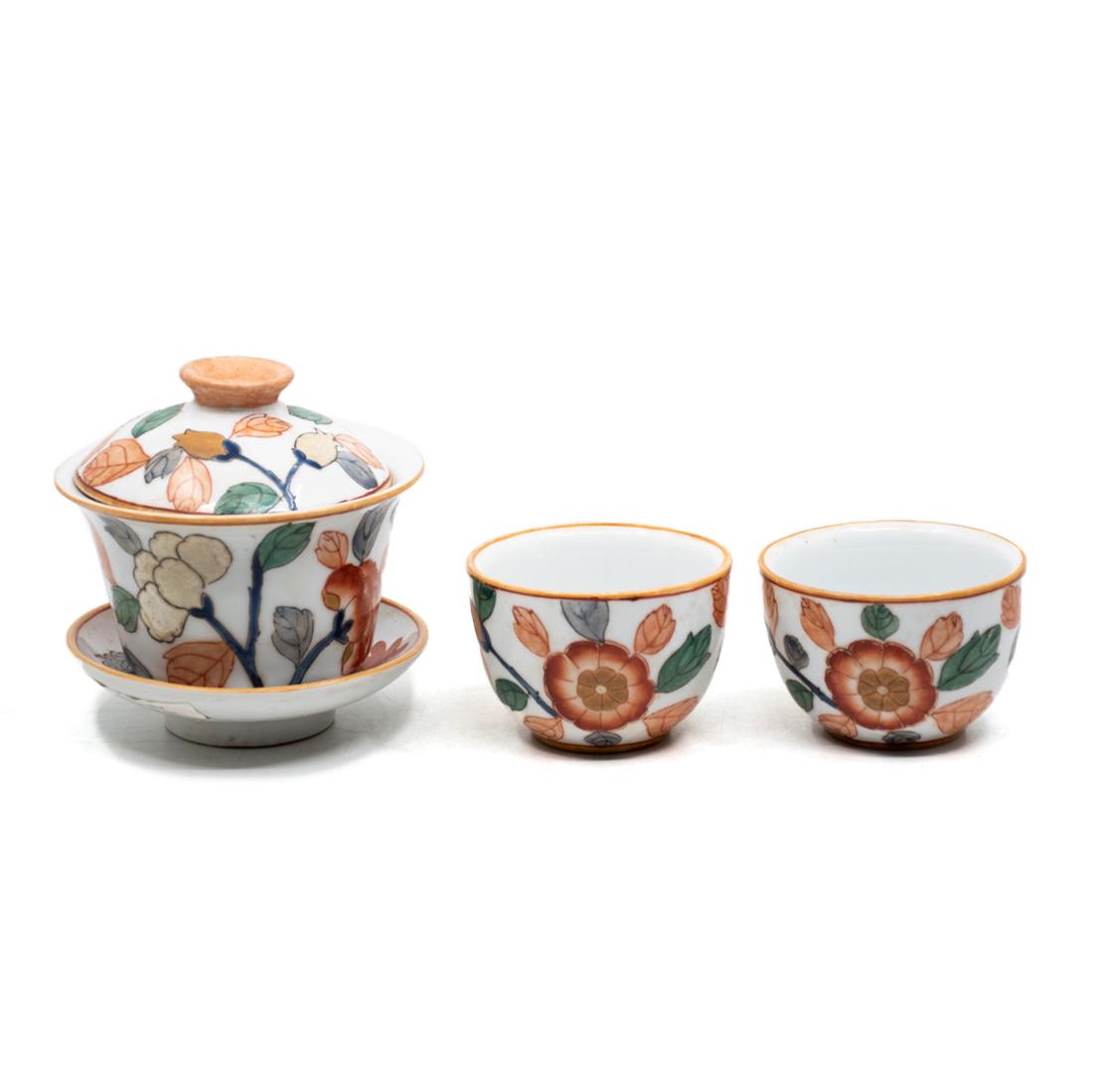 Reproduction Formal Porcelain Tea Set in Silk Box (1 of 10)