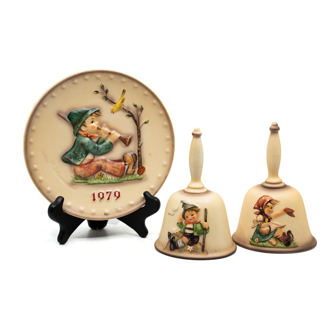 Group of 3 Goebel Hummel Bells and Plate (1 of 7)
