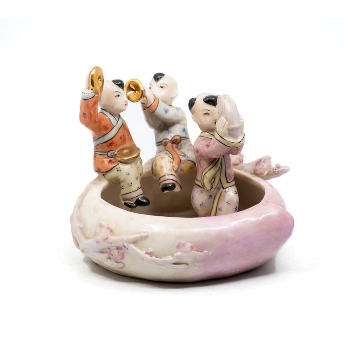 Maitland Smith Porcelain Chinese Figure Candy Dish (1 of 7)