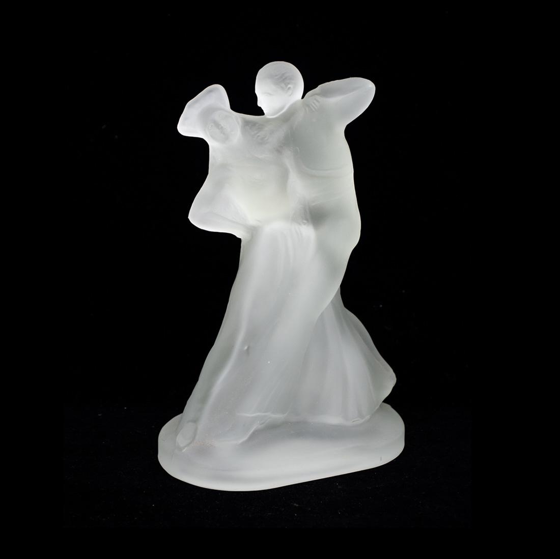 Vintage Frosted Glass Dancing Couple Figurine (1 of 7)
