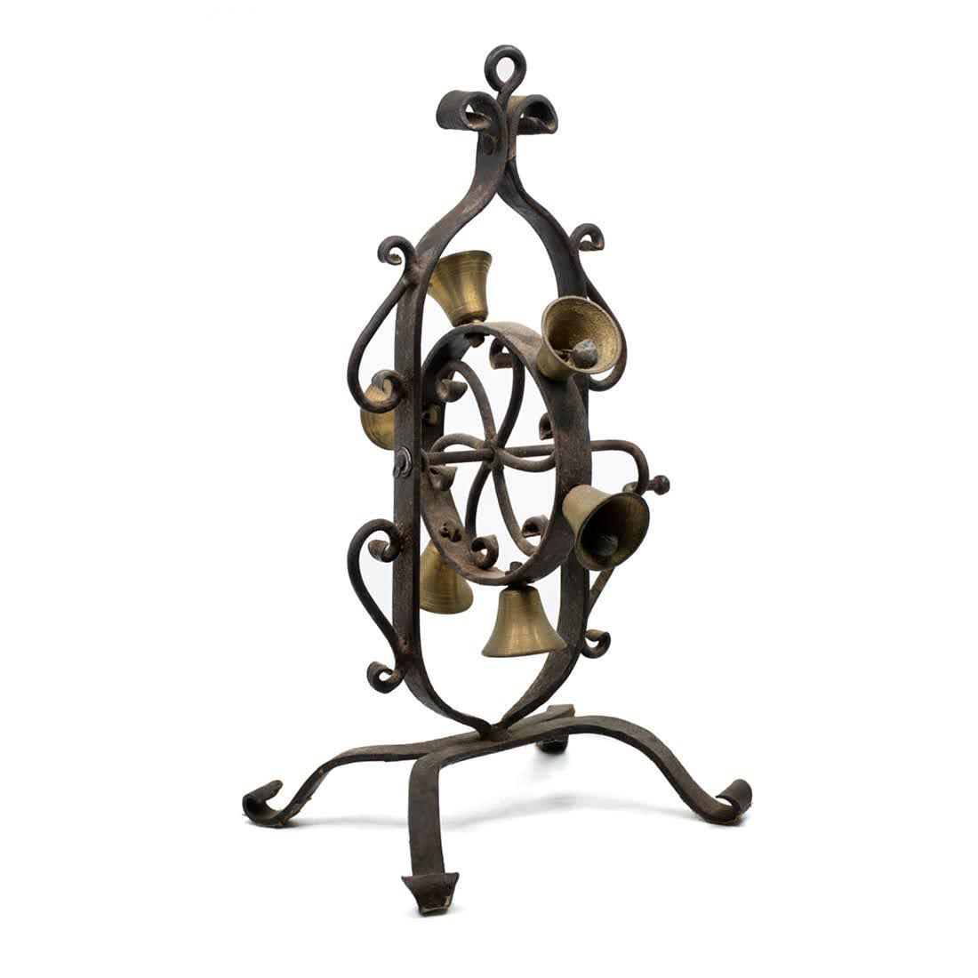 Antique Brass and Iron Ferris Wheel Doorbell (1 of 8)