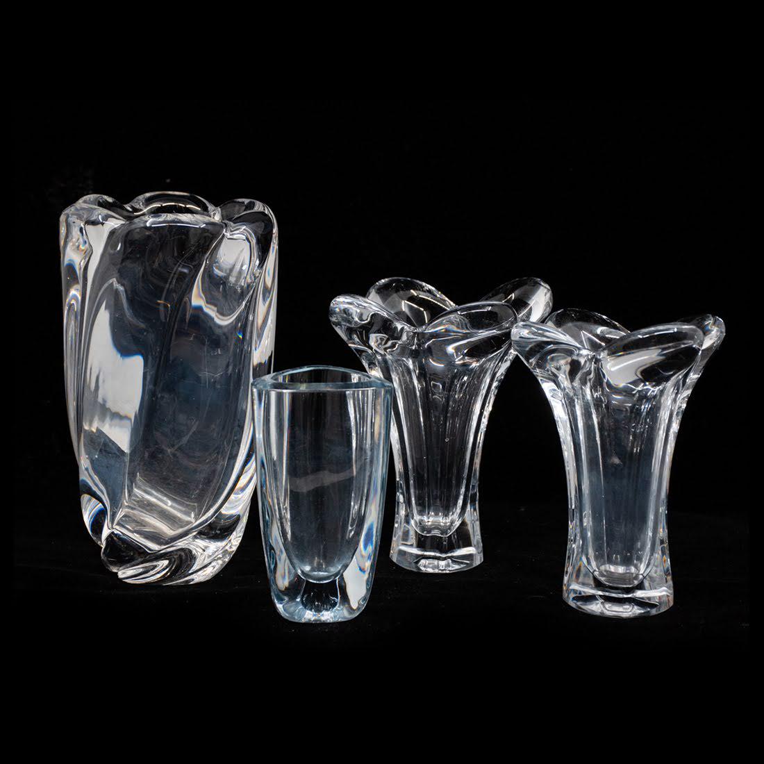 4 Crystal Glass Vases incl Strombergshyttan & Orrefors (1 of 12)