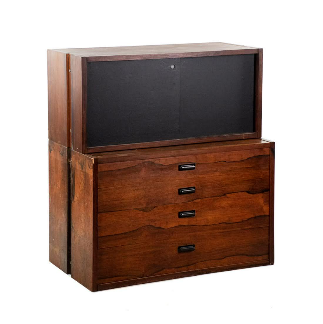 Mid-Century Modern Rosewood Stacking Office Cabinet (1 of 17)
