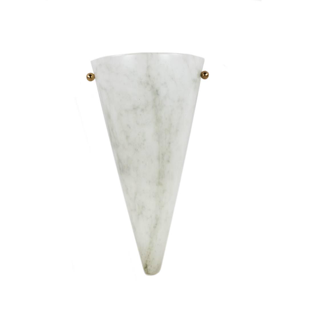 Fredrick Ramond Glass and Brass Half Cone Sconce (1 of 5)