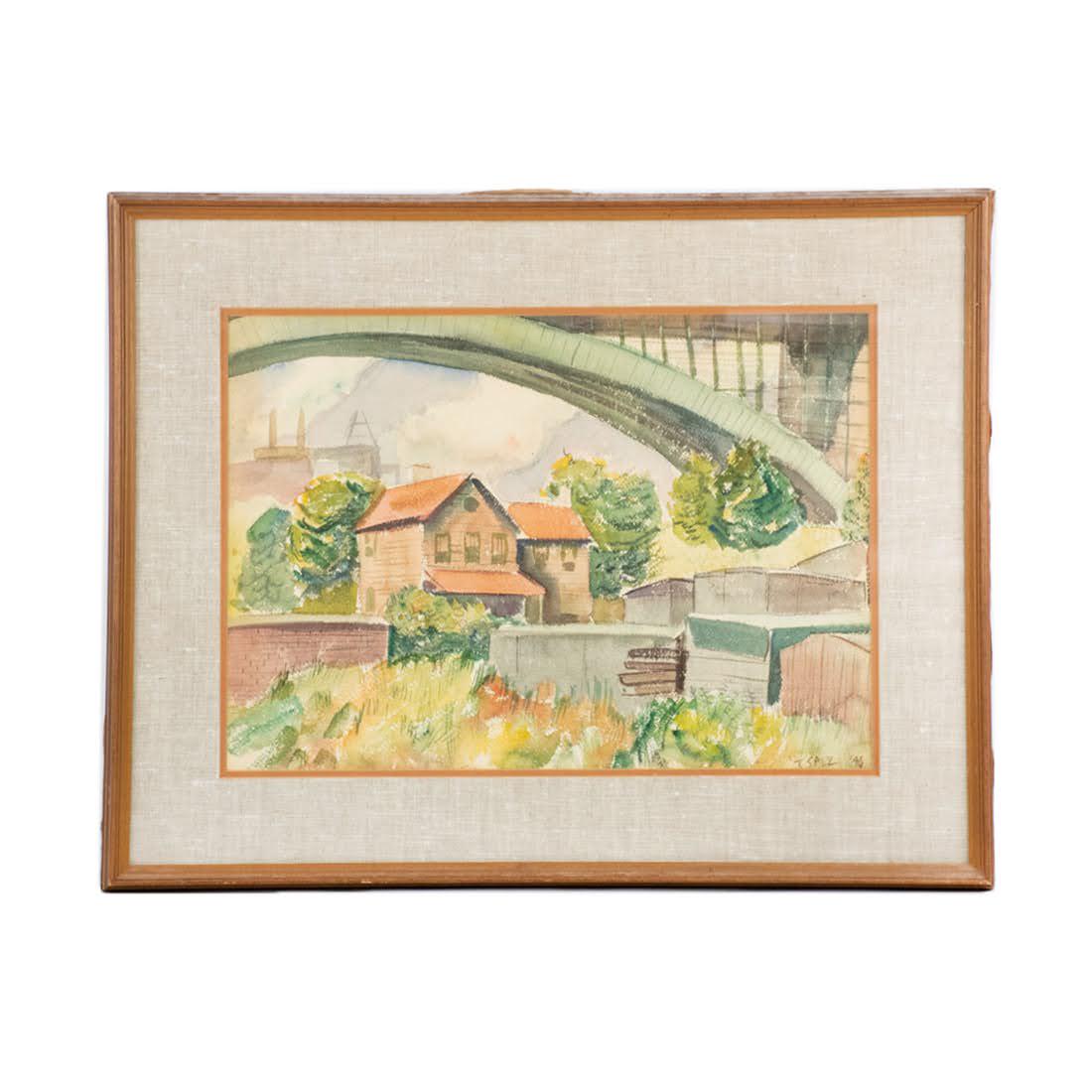 T Salz W/C Bridge Cityscape Signed (1 of 11)