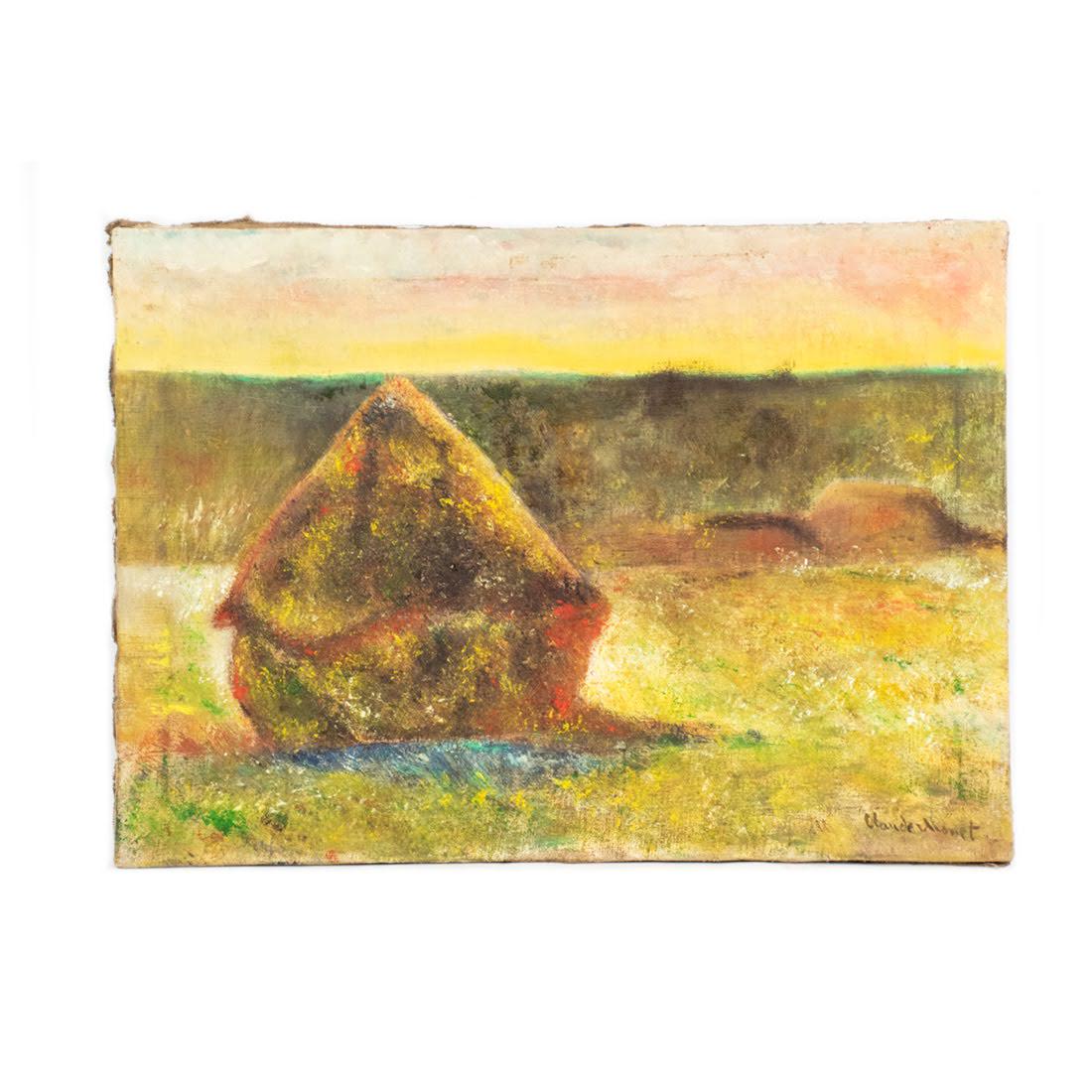 After Claude Monet O/C Haystack Signed Claude Monet (1 of 9)