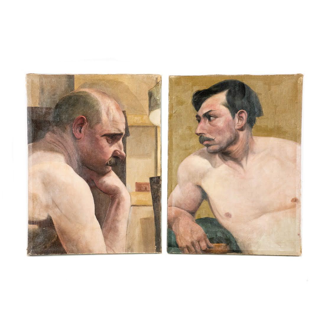 Pair of O/C Male Portraits by J.M. Goodman (1 of 11)