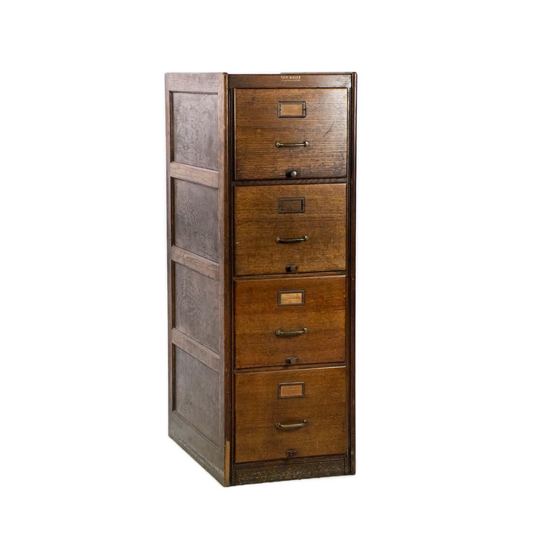 Shaw Walker Chicago London Legal Size Oak Filing (1 of 8)