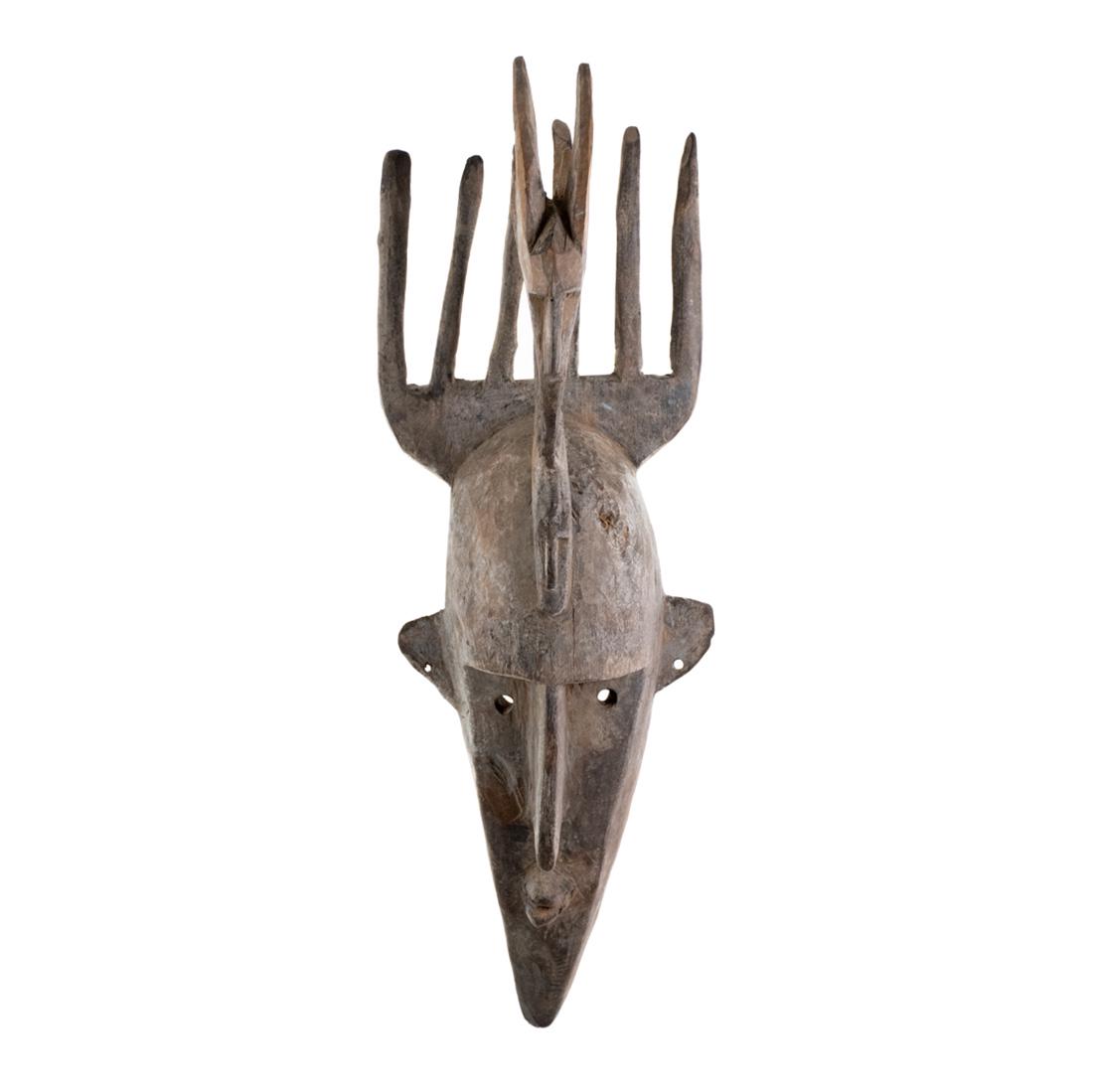 African Mali N'tomo Bambara 6 Spike Boys Society Mask (1 of 8)