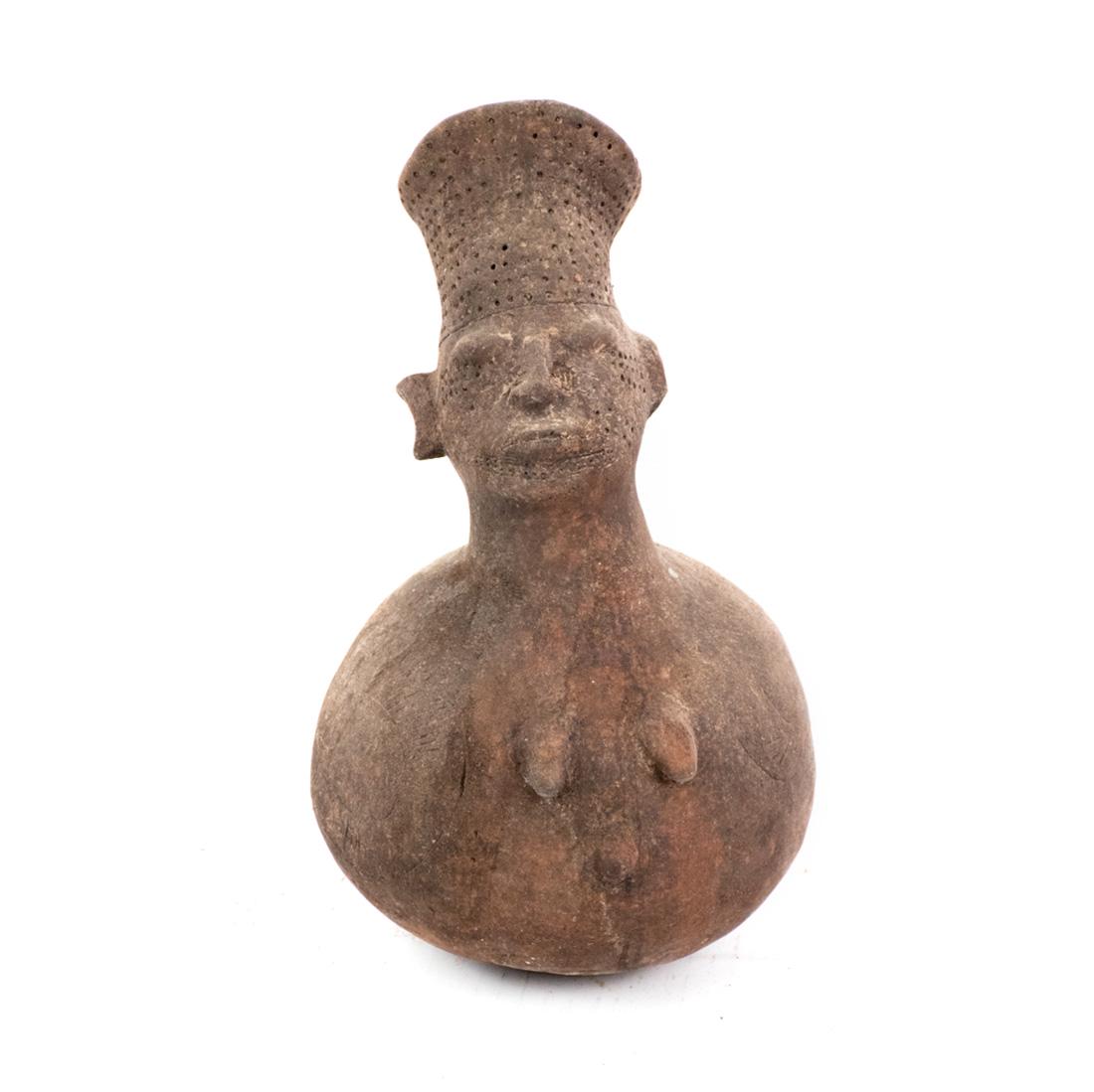 African Congo Mangbetu Figurative Ceramic Vessel (1 of 6)