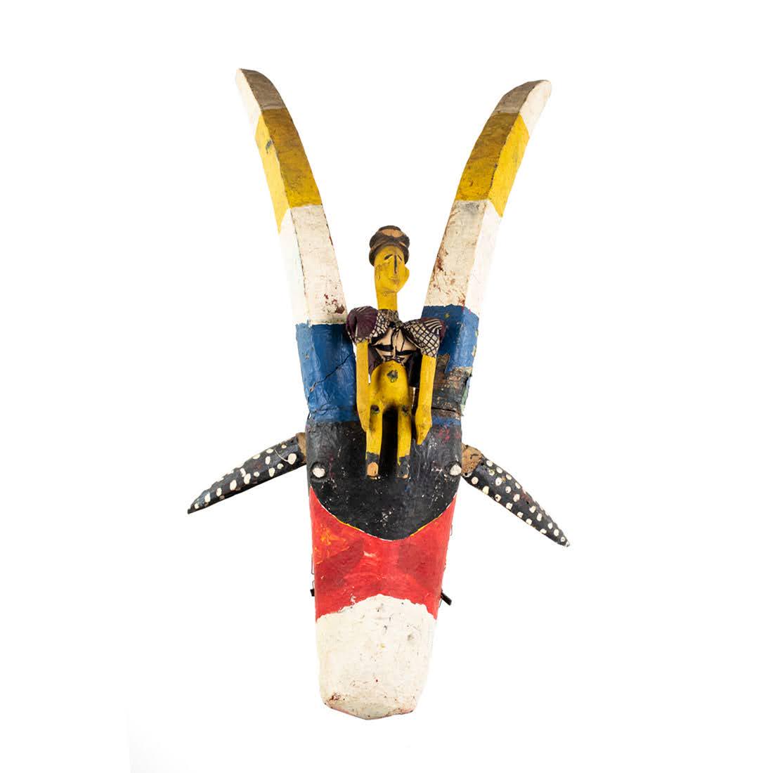African Mali Bamana Painted Antelope Puppet Mask (1 of 13)