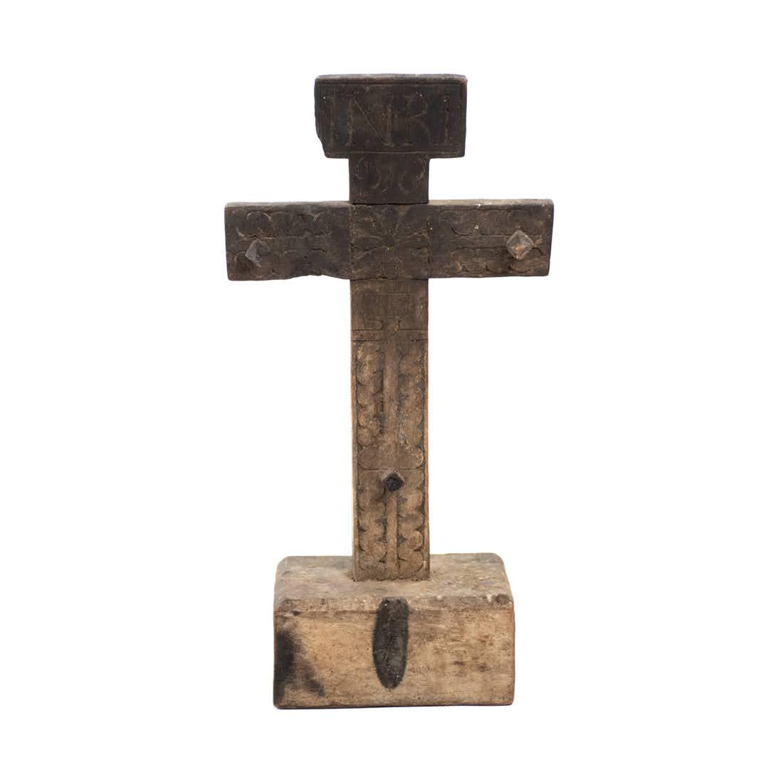19th C Mexican Mesquite Carved Wooden Cross (1 of 6)