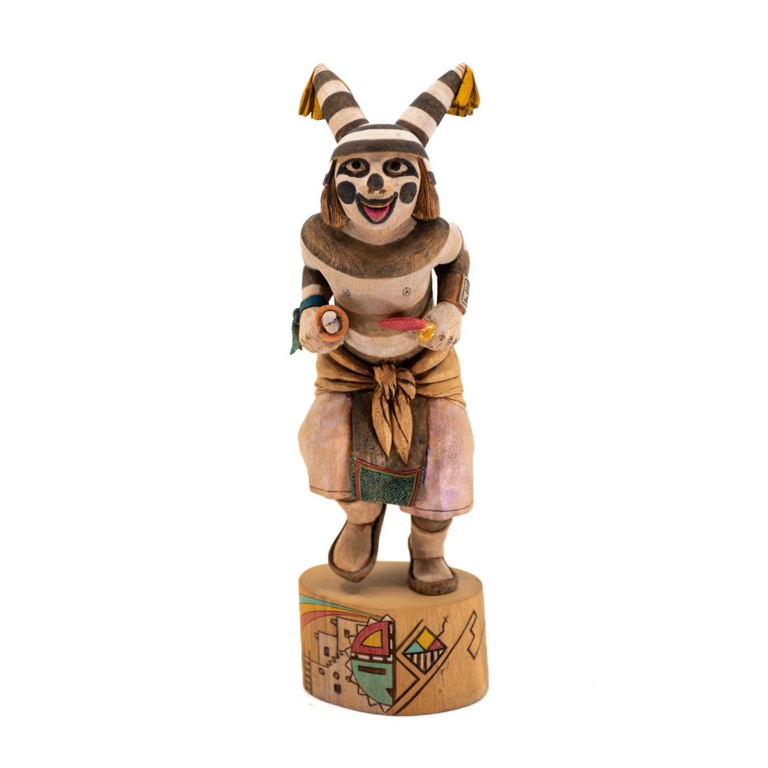 Native American Hopi Clown Katsina Doll with Burger & (1 of 9)