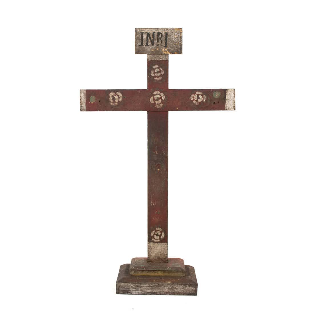 19th C. Mexican Red Wooden Cross (1 of 7)