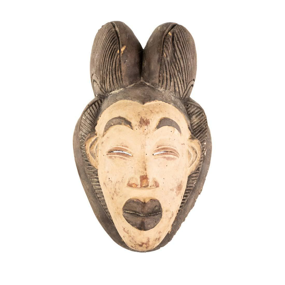 African Gabon Punu Female Ancestral Carved Mask (1 of 7)