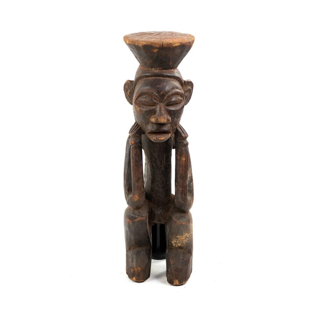 African Congo Yaku Suku Carved Male Ancestral Figure (1 of 9)
