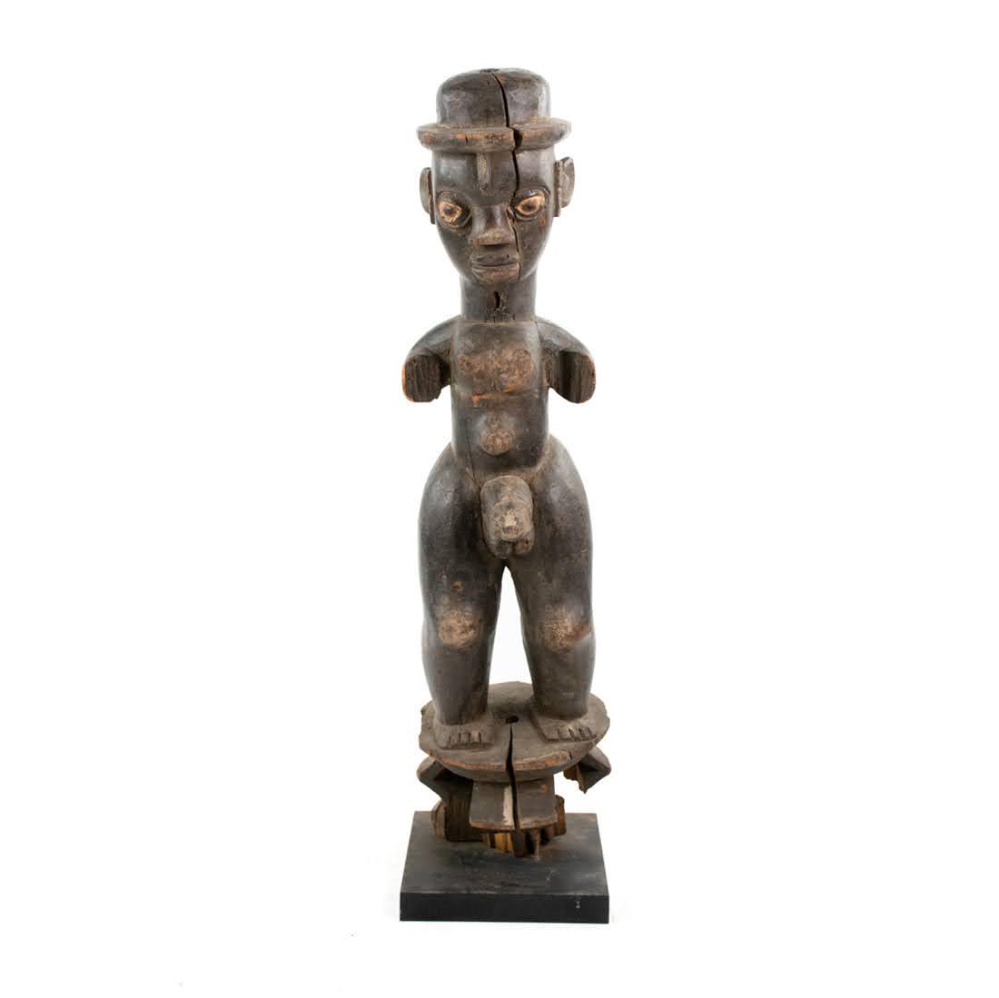 African Nigeria Igbo Headpiece Bowler Hat Shrine Figure (1 of 10)