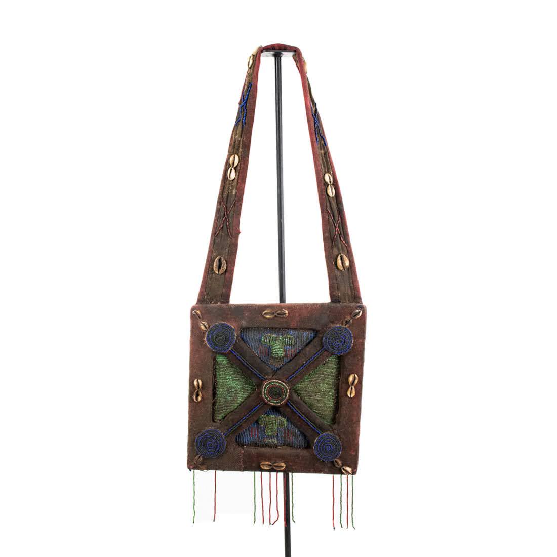 African Nigerian Yoruba Beaded Diviner's Bag (1 of 10)