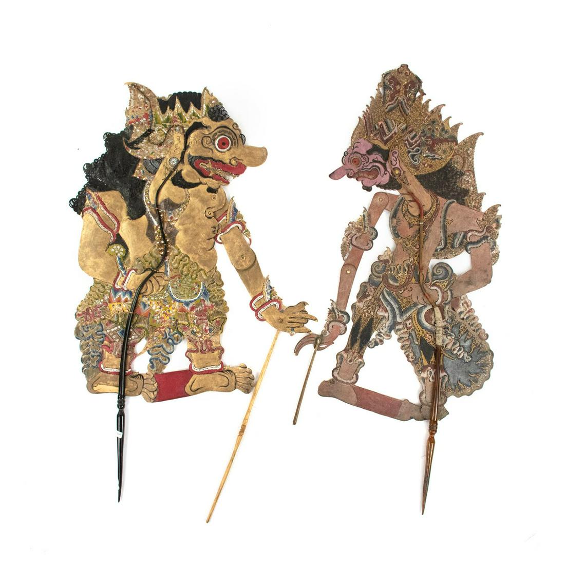 Set of Two Indonesian Wayang Kulit Shadow Puppets (1 of 7)