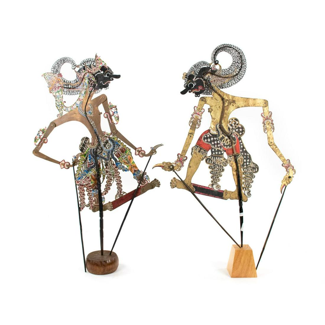 Set of Two Indonesian Wayang Kulit Shadow Puppets (1 of 9)
