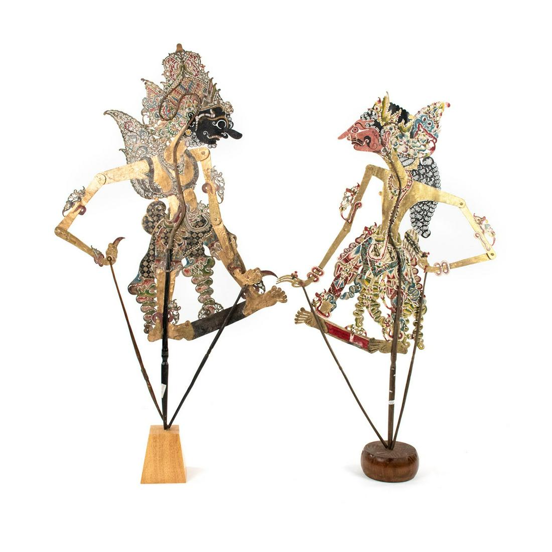 Two Indo Wayang Kulit Handeke Semeru & Bima Puppets (1 of 9)