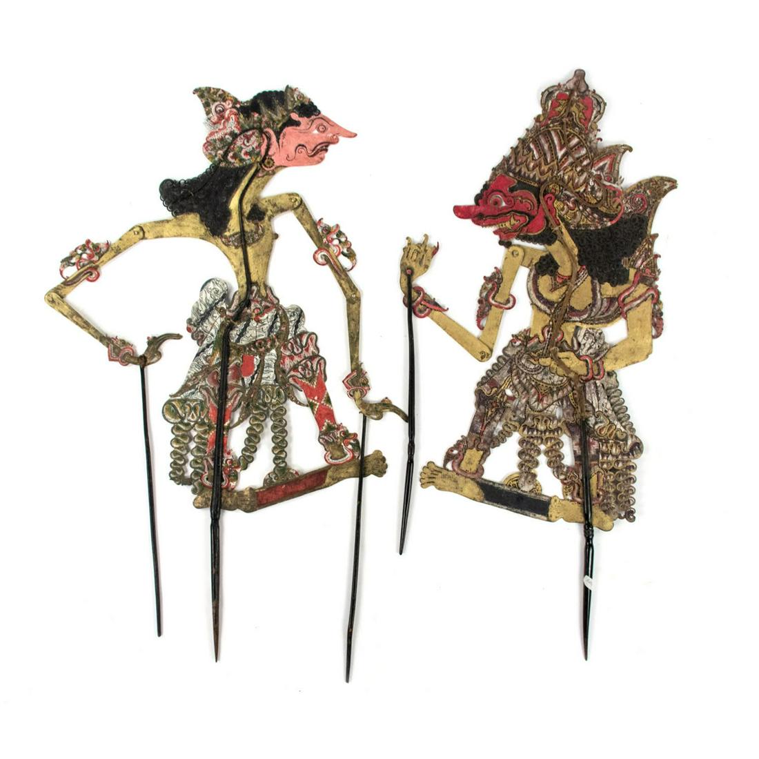 Two Indonesian Wayang Kulit Kakrasana & Rahwana Puppets (1 of 8)