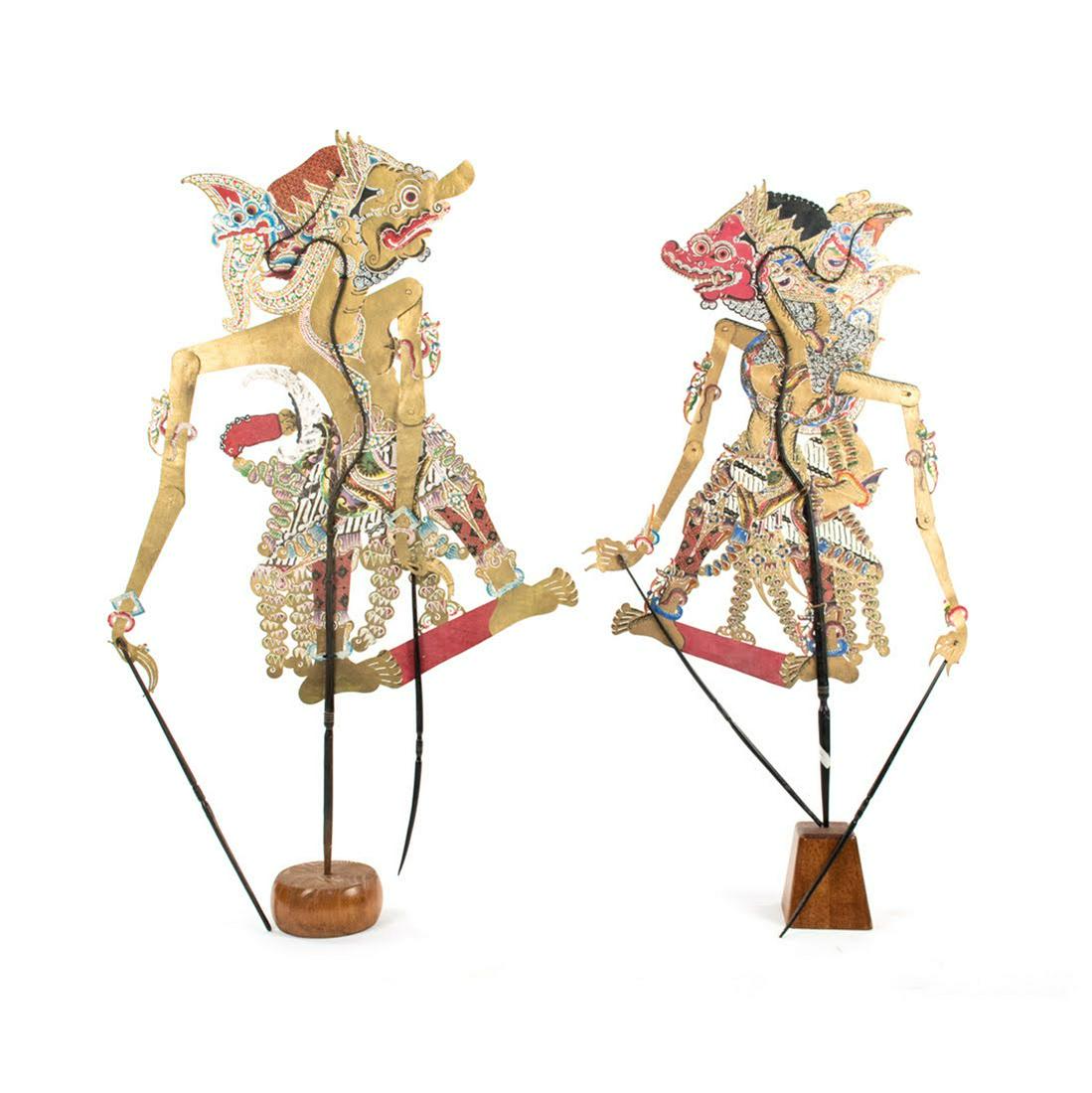 Indonesian Wayang Kulit Subali & Dursasana Puppets (1 of 8)