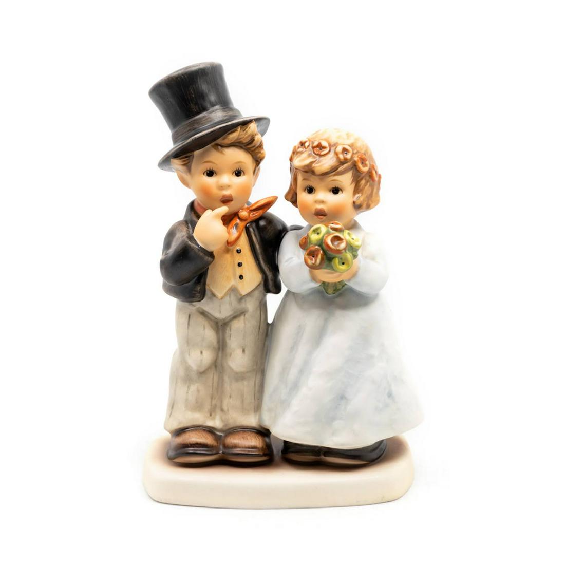 Goebel Hummel Dearly Beloved 2003: Goebel Hummel #2003 Dearly Beloved TMK 7 features a bride and groom.